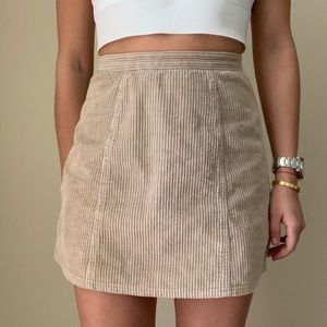 Corduroy mini skirt